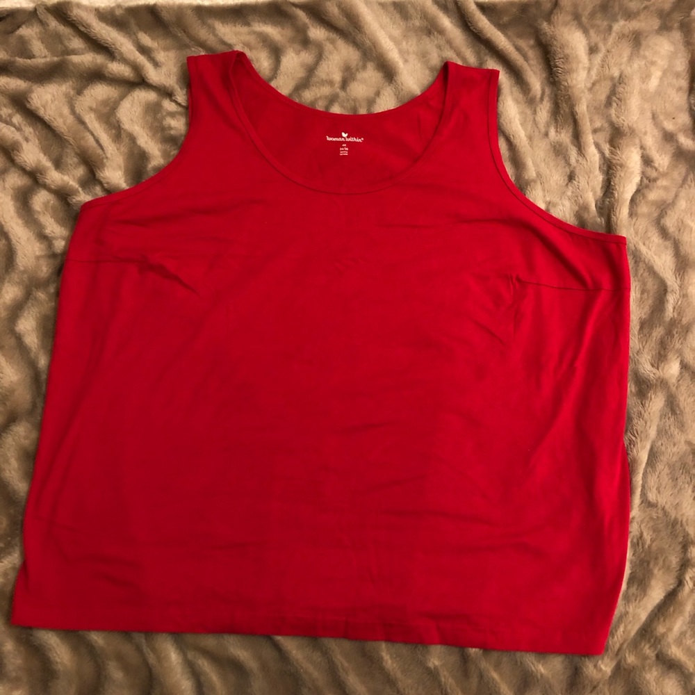 Woman Within Red Tank Top 4X